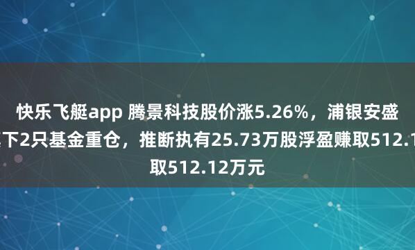 快乐飞艇app 腾景科技股价涨5.26%，浦银安盛基金旗下2只基金重仓，推断执有25.73万股浮盈赚取512.12万元