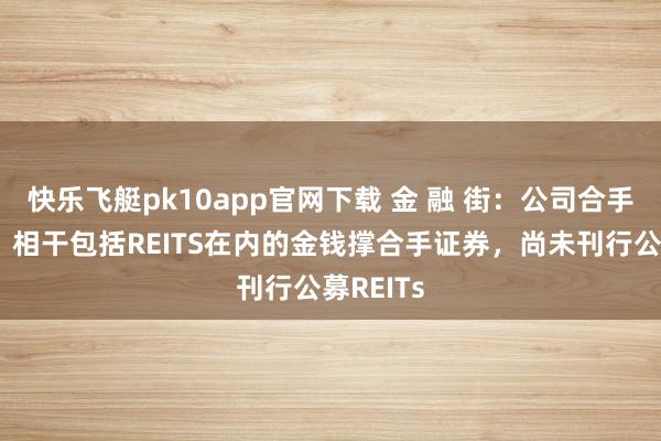 快乐飞艇pk10app官网下载 金 融 街：公司合手续暖热、相干包括REITS在内的金钱撑合手证券，尚未刊行公募REITs