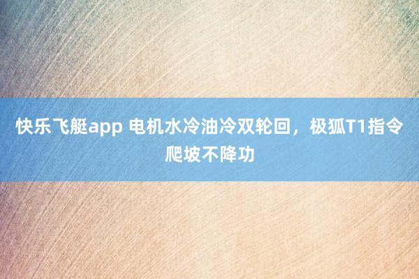 快乐飞艇app 电机水冷油冷双轮回，极狐T1指令爬坡不降功